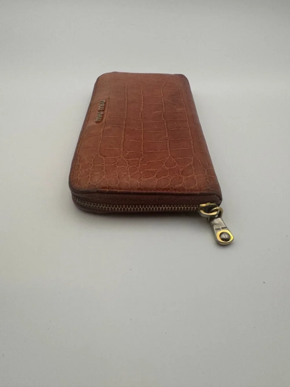 Miu Miu Crocodile Zipper Wallet